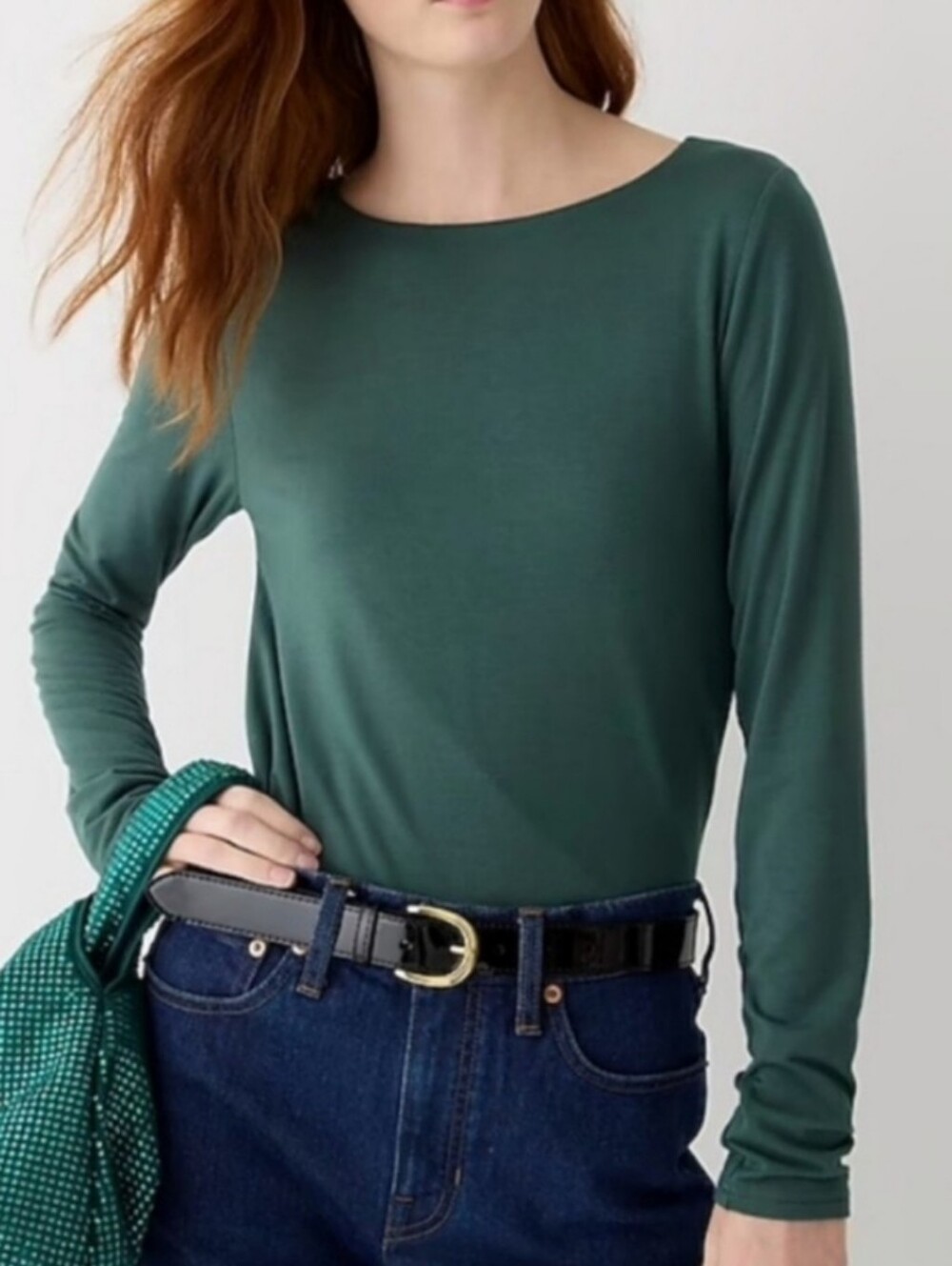 J. Crew Formknit Open back Velvet Bow Shirt - Picture 2 of 15